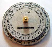 Federal Cipher Disk ~ (Reproduction)